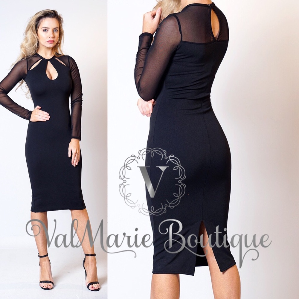 SZ 10 LAST 1- Sexy bodycon little black date dress - Picture 4 of 7